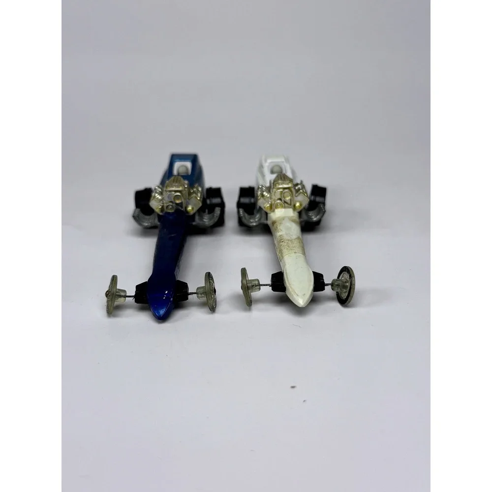 Hot Wheels Fuel Dragster 1970 Vintage Redline Era Blue White Pair Mattel USA‎